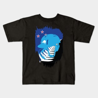 New Zealand Cricket Player Batsman Helmet Design Kids T-Shirt